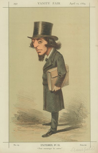 Rt Hon James Stansfeld, Mások bátorítása, 1869. április 10., Vanity Fair rajzfilm alkotó: Carlo Pellegrini