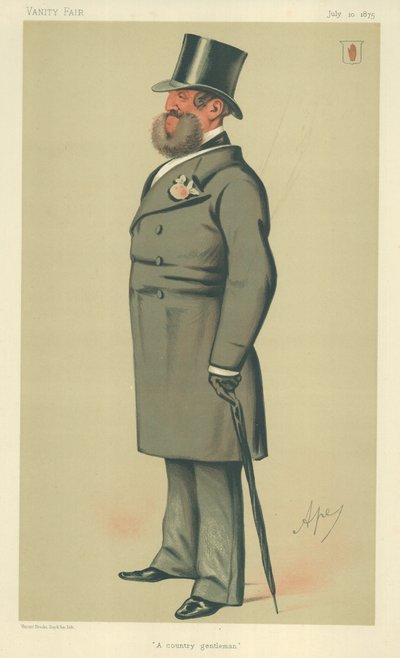 Sir Henry Josias Stracey, Egy vidéki úriember, 1875. július 10., Vanity Fair rajzfilm alkotó: Carlo Pellegrini