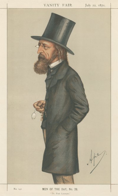 A költő díjazottja, Lord A. Tennyson (Vanity Fair sorozat) alkotó: Carlo Pellegrini