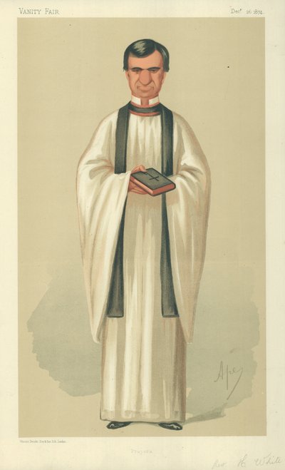 Henry White tiszteletes, Imák, 1874. december 26., Vanity Fair rajzfilm alkotó: Carlo Pellegrini