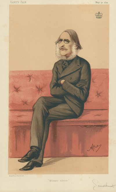 The Right Hon Lord Sandhurst, Katonai tanácsok, 1874. május 30., Vanity Fair karikatúra alkotó: Carlo Pellegrini