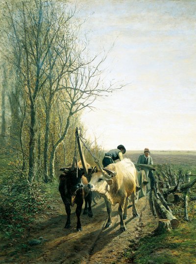 Várható adó (ökrök a kocsihoz kapcsolva) alkotó: Carlo Pittara
