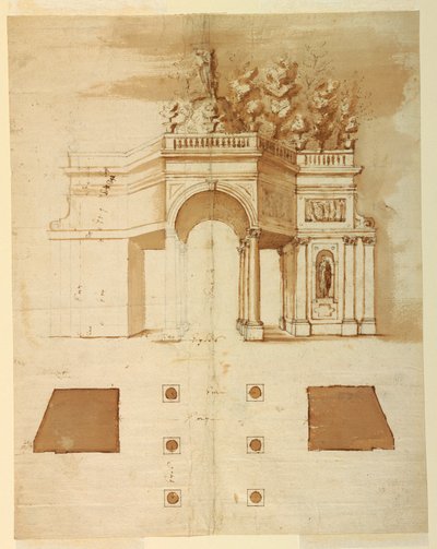 Tervezés egy loggia számára alkotó: Carlo Rainaldi