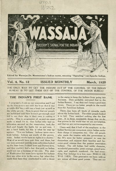 Wassaja, Vol. 4, 12. sz alkotó: Carlos Montezuma