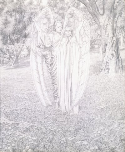 Két angyal, 1904 alkotó: Carlos Schwabe