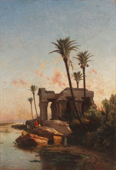 Egyiptomi táj alkotó: Carlos de Haes