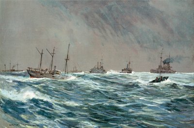 Egyesült Államok hadihajói viharos időben a kubai partoknál alkotó: Carlton Theodore Chapman