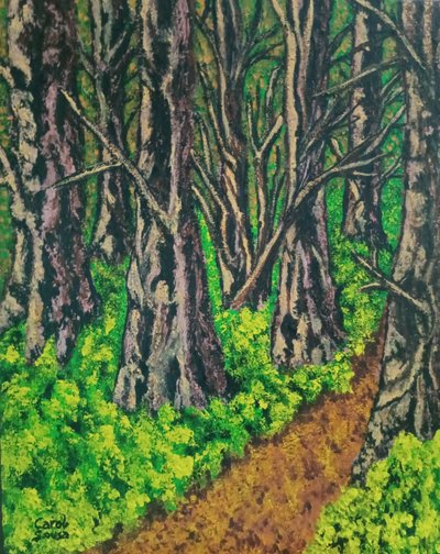 Sendero en el bosque alkotó: Carol Sousa Cuello