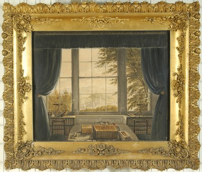 A Greta Hall dolgozószobájának déli ablaka, 1841 alkotó: Caroline Bowles