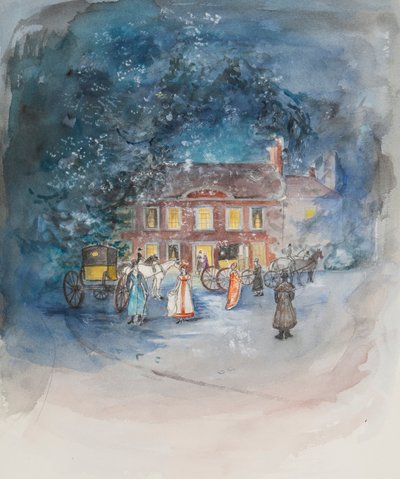 És megkongatták a harangot, és beszéltek a kocsikért, 2010 (pasztell és wc papíron) alkotó: Caroline Hervey Bathurst