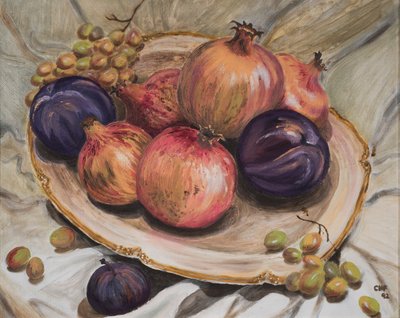 Autumn Fruits, 1992 (olaj, papír) alkotó: Carolyn Hubbard-Ford