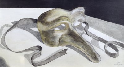 Karneváli maszk II (ceruza és akvarell papíron) alkotó: Carolyn Hubbard-Ford
