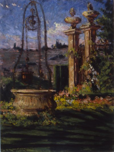A Villa Palmieri kertjében alkotó: Carroll Beckwith