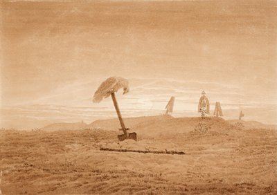 Táj sírokkal, c. 1835-1837 alkotó: Caspar David Friedrich