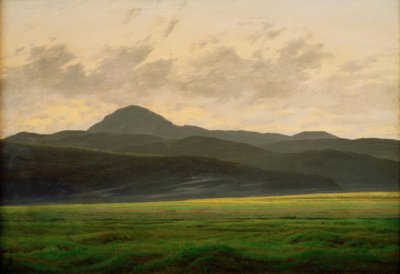 Hegyi táj Csehországban alkotó: Caspar David Friedrich