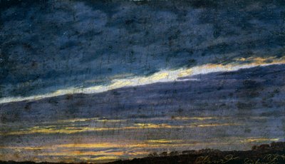 Felhős esti égbolt alkotó: Caspar David Friedrich