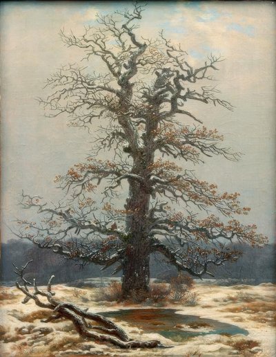 Tölgyfa a hóban alkotó: Caspar David Friedrich