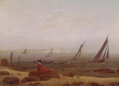 Nő a tenger mellett. 1818 körül alkotó: Caspar David Friedrich