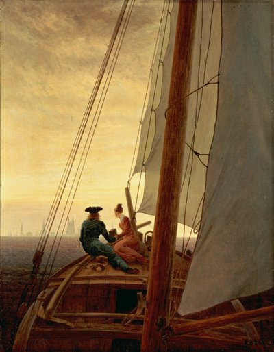 Német: Auf dem Segler Egy vitorlás hajón alkotó: Caspar David Friedrich