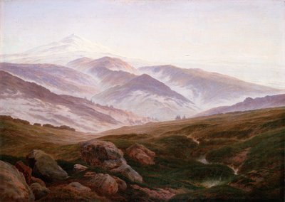 Német: Erinnerungen an das Riesengebirge Emlékek az óriás hegyekről alkotó: Caspar David Friedrich