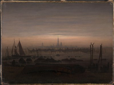 Német: Greifswald a holdfényben Greifswald a holdfényben alkotó: Caspar David Friedrich