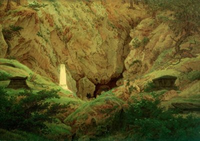 Ősi hősök sírjai alkotó: Caspar David Friedrich