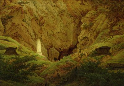 Az ókori hősök sírjai, 1812 alkotó: Caspar David Friedrich