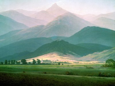 Tájkép a Krkonoše-hegységben alkotó: Caspar David Friedrich