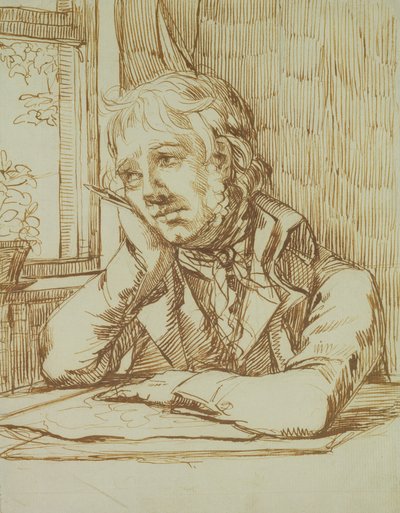 Önarckép megtámasztott karral alkotó: Caspar David Friedrich
