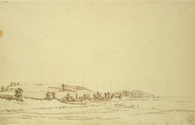 Rugen déli partja (toll és ceruza papíron) alkotó: Caspar David Friedrich