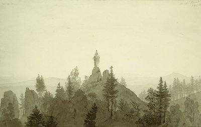 Madonna szobra a hegyekben alkotó: Caspar David Friedrich