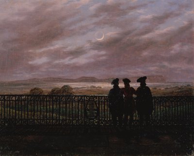 A költők Vaszilij Andrejevics Zsukovszkij (1783-1852), Szergejevics Ivan Turgenyev (1818-83) és Alekszandr Ivanovics Turgenyev (kb. 1784-1846), 1820-as évek vége (olaj, vászon) alkotó: Caspar David Friedrich