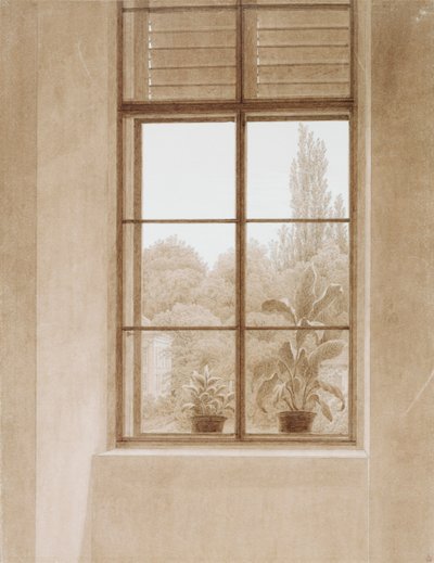 A parkra néző ablak, 1810-1811. alkotó: Caspar David Friedrich