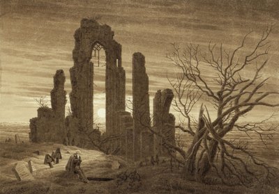 Tél - Éjszaka - Öregség és halál a napszakokból és az emberciklus korszakaiból, 1803 alkotó: Caspar David Friedrich