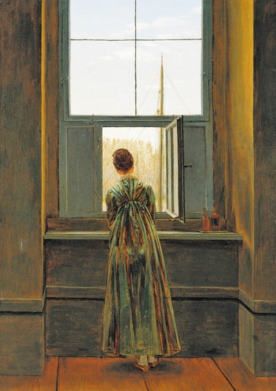 Nő az ablaknál alkotó: Caspar David Friedrich