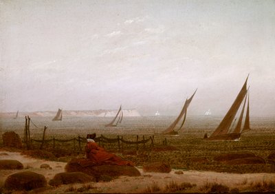 Nő a tengerparton Rugenben alkotó: Caspar David Friedrich
