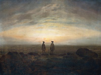 Két férfi a tengerparton alkotó: Caspar David Friedrich