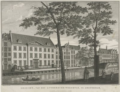 Kilátás az amszterdami evangélikus árvaházra A Luthersche Árvaház arca Amszterdamban (cím a tárgyon) alkotó: Caspar Jacobsz. Philips