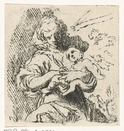 Nő gyermekkel a karjában alkotó: Caspar Jacobsz. Philips
