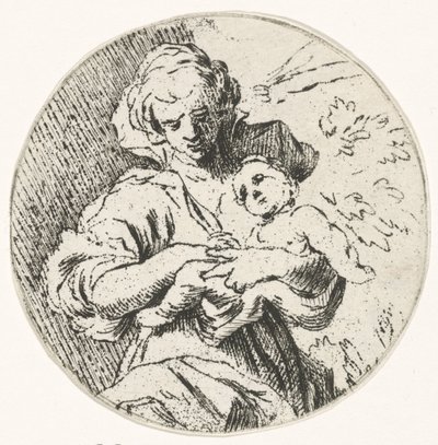 Nő gyermekkel a karjában alkotó: Caspar Jacobsz. Philips