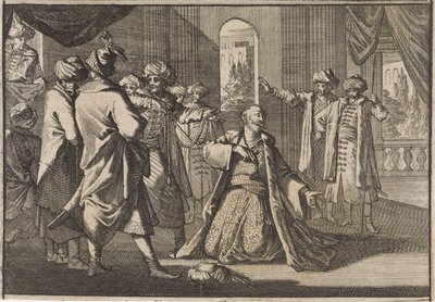 Fakardin emír IV. Murat szultán életéért könyörög, 1633 alkotó: Caspar Luyken (attributed to)