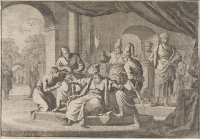 Musztafát, IV. Murat szultán unokaöccsét parancsára megfojtják, 1639-ben alkotó: Caspar Luyken (attributed to)