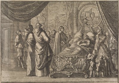 XIII. Lajos halálos ágya, 1643 alkotó: Caspar Luyken (attributed to)