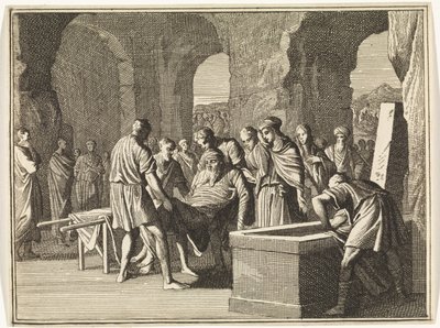 Jakob temetése alkotó: Caspar Luyken
