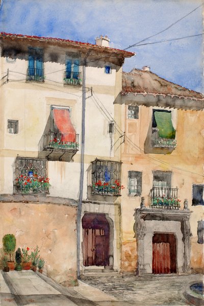 Régi ház Segoviában, Spanyolországban, 1920. alkotó: Cass Gilbert