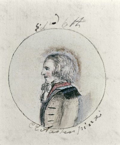 VI. Edward (1537-53), 1790 körül (toll, tinta és WC papíron) alkotó: Cassandra Austen
