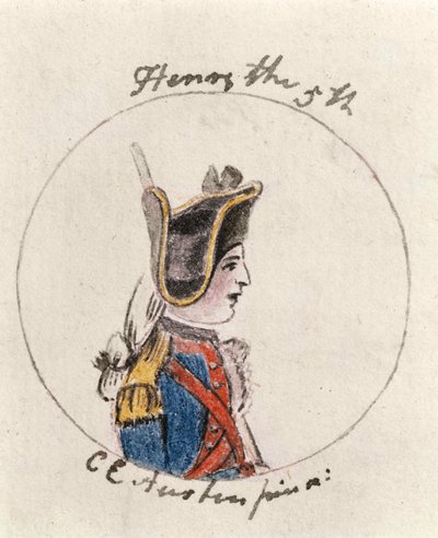 Henry V, 1790 körül (toll, tinta és WC papíron) alkotó: Cassandra Austen