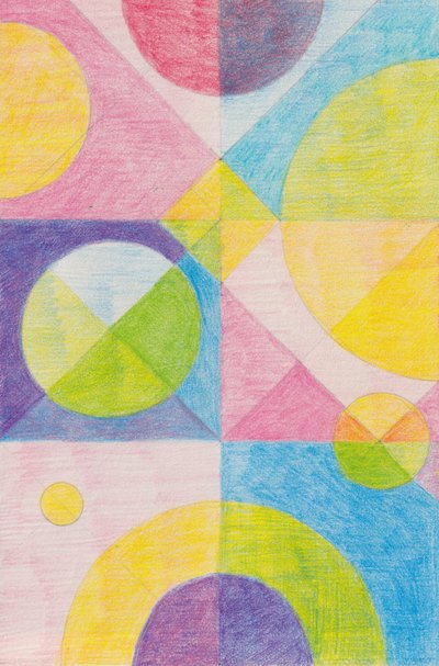 Színes geometriai alakzatok alkotó: Catalina Somolinos