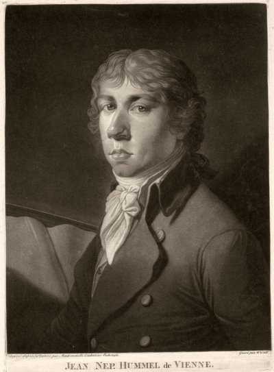 Johann Nepomuk Hummel (1778-1837) Wrenck metszete alkotó: Catharina Escherich