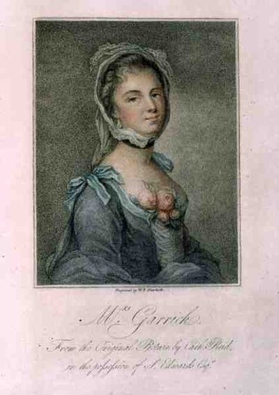 Mrs. Garrick, metszett W.P. Sherlock alkotó: Catherine (after) Read